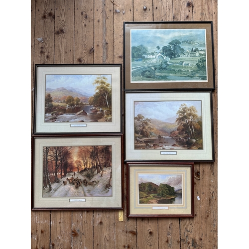 355 - Five Countryside Prints inc. Artist Signed Work by Sam Chadwick