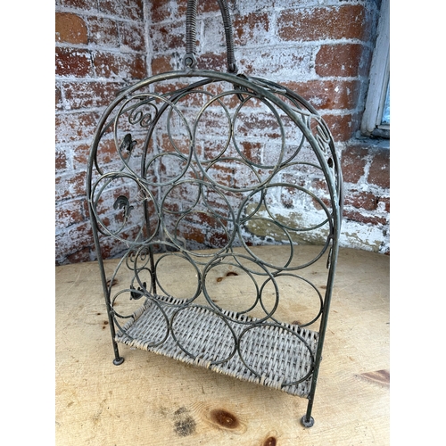 215 - Vintage Metal Wine Rack