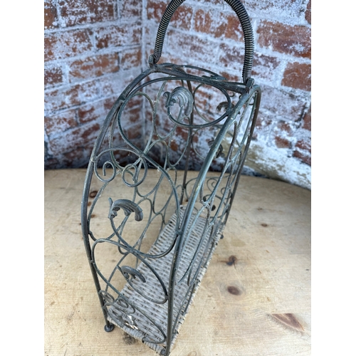 215 - Vintage Metal Wine Rack