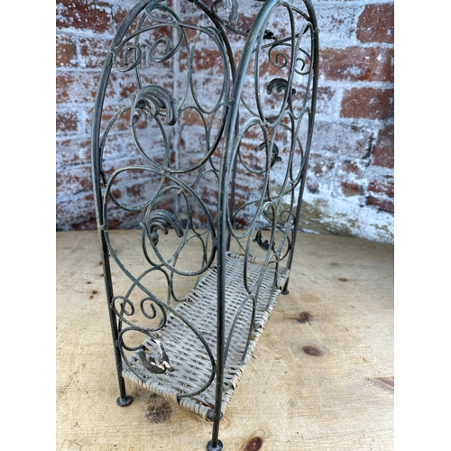 215 - Vintage Metal Wine Rack