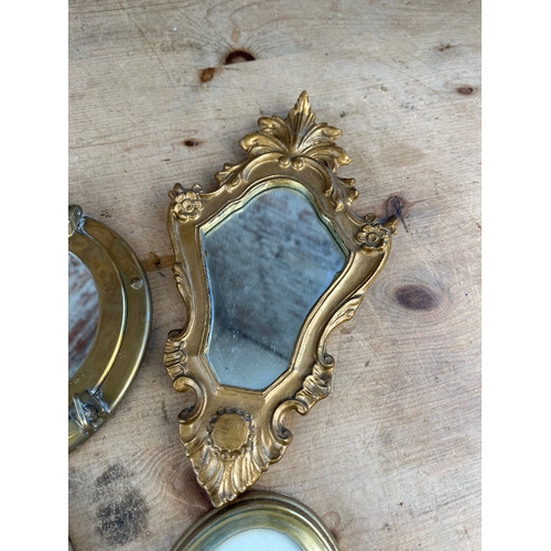 221 - Two Small Mirrors & Vintage Silhouettes