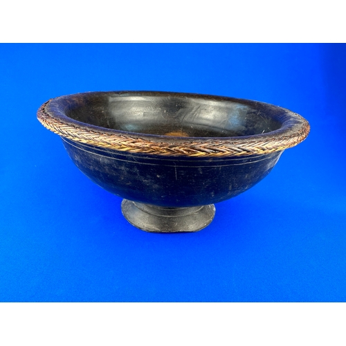 379 - Vintage Hand Made Wooden Bowl