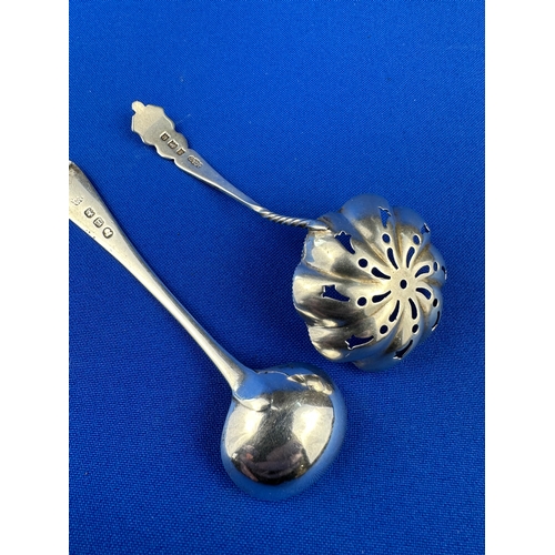 9 - Two Antique Hallmarked Silver Spoons. 21.5g