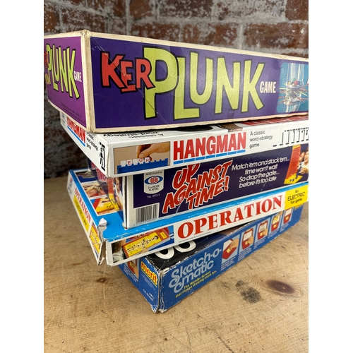 51 - Vintage Games inc. Operation, Ker-Plunk & Sketch-o-Matic