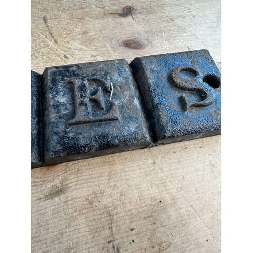 178 - Heavy Cast Iron BATES 'Sign