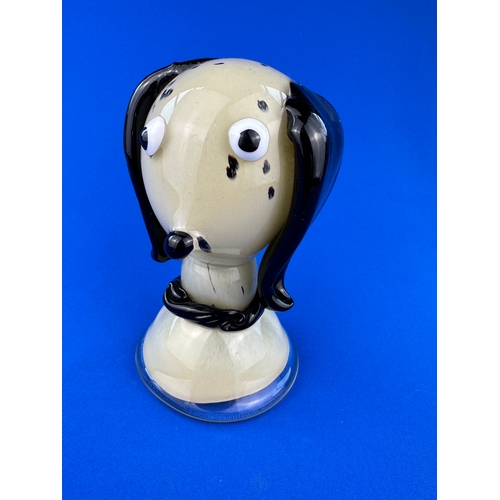 313 - Art Glass Dogs Head