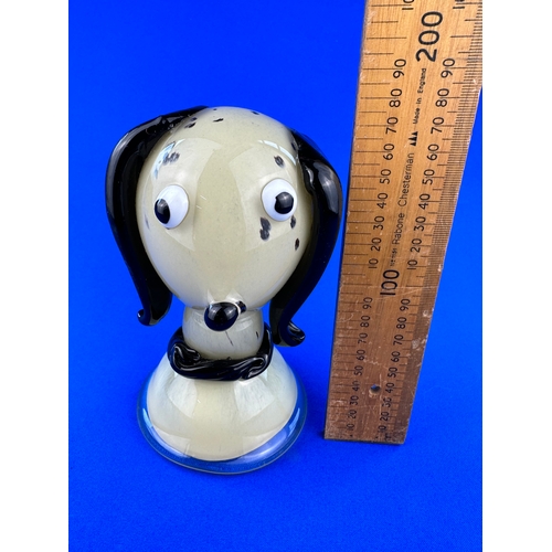 313 - Art Glass Dogs Head