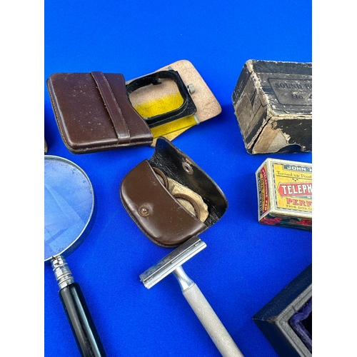 258 - Assorted Small Collectables inc. Razor, Valroy for Radio Equipment etc.