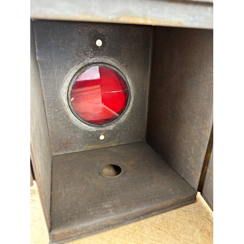 268 - Vintage Railway Signal Lamp, Internal Red Filter - Railwayana Interest