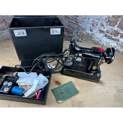 281 - Singer 221K Portable Sewing Machine a/f