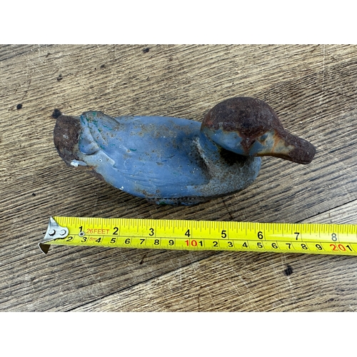 108 - Incredibly Rare Record Tools Solid Cast Iron Advertising Duck