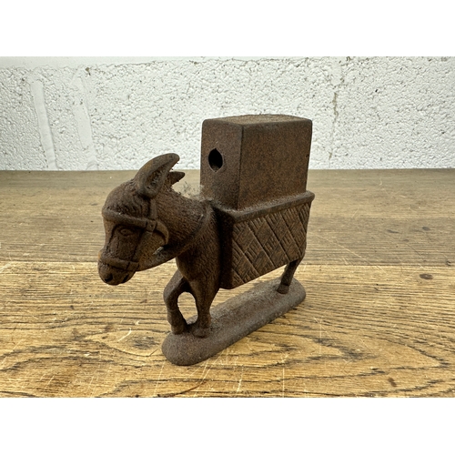 110 - Bryant & May Cast Iron Donkey Vesta and Striker Case - Advertising and Tobacciana Interest