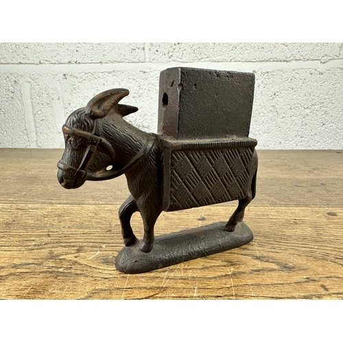 111 - Bryant & May Cast Iron Donkey Vesta and Striker Case - Advertising and Tobacciana Interest