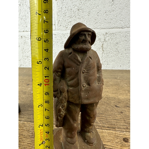 136 - Littco Old Salt Cast Iron Fisherman Bookend