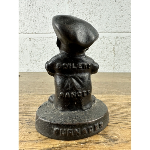 138 - Antique Thatcher Furnace Co. Advertising Cast Iron Figure