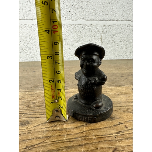 138 - Antique Thatcher Furnace Co. Advertising Cast Iron Figure