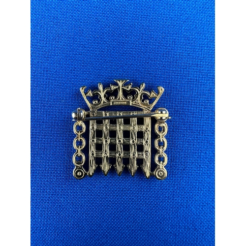 30 - 9ct Gold London Portcullis Brooch by Ola Gorie. Designed & Commissioned by the House of Commons. 7.3... 