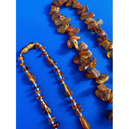 38 - Two Baltic Amber Necklaces