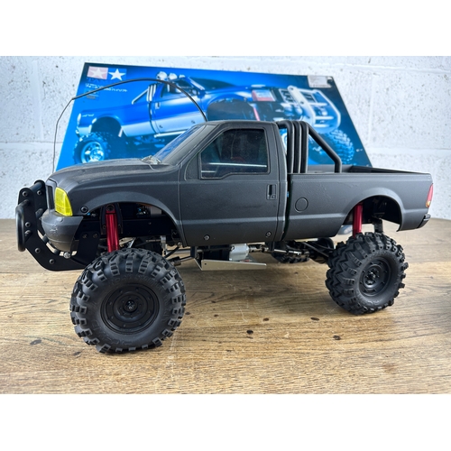 94 - Tamiya Ford F-350 High Lift Radio Control Pick Up Truck With Controller