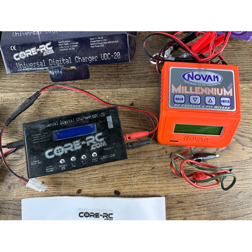 97 - Core RC UDC-20 and Novak Millenium Pro RC Battery Chargers and Other Accessories