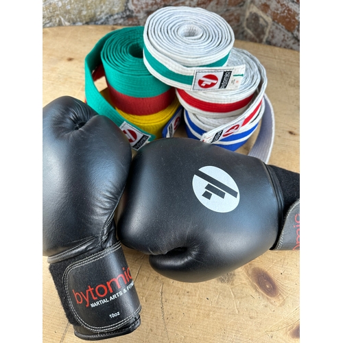 373 - Kick Boxing Gloves & Grading Belts.