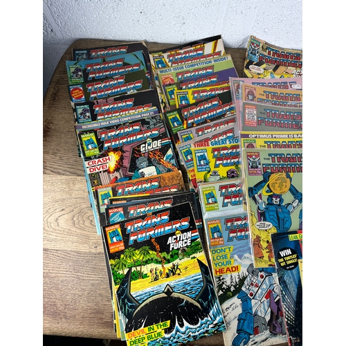 192 - Around 150 80's to Very Early 90's Comics inc. Around 135 Marvel Transformers with a Handful of Teen... 