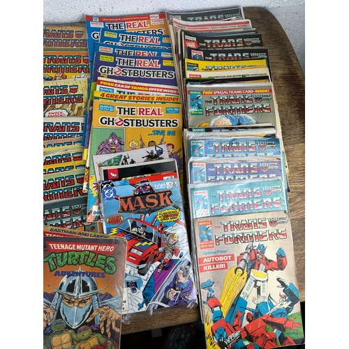 192 - Around 150 80's to Very Early 90's Comics inc. Around 135 Marvel Transformers with a Handful of Teen... 