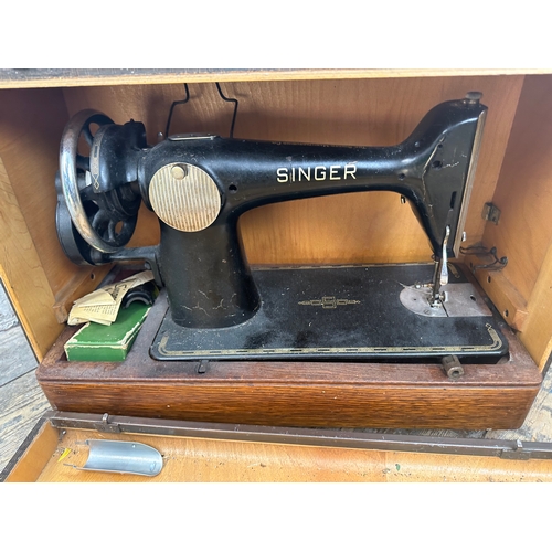 203 - Singer Vintage Hand Crank Sewing Machine