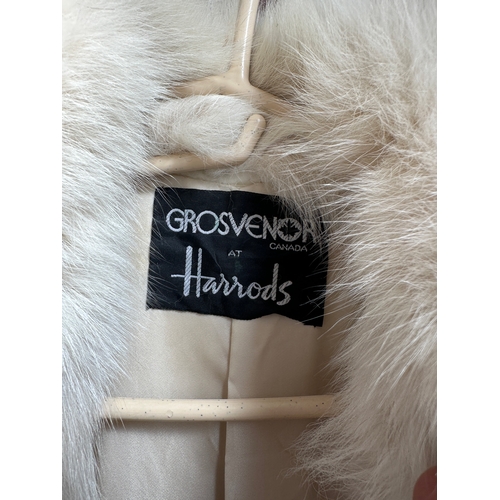 310 - Grosvenor of Harrods Pearl Mink Coat with Fox Trim in Fantastic Condition