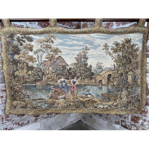 342B - Washing Day at the Mill Italian Wall Hanging Tapestry