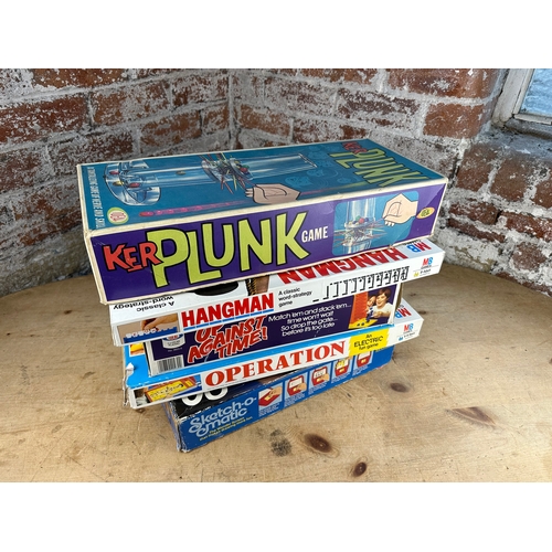 50 - Vintage Games inc. Operation, Ker-Plunk & Sketch-o-Matic