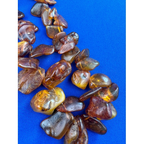 21 - Two Baltic Amber Necklaces