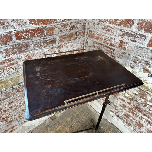 399 - Antique Adjustable Cast Iron Bed Table, Music Stand or Lecturn