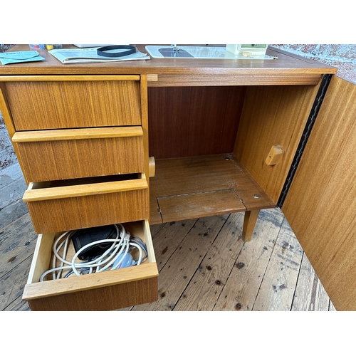 400 - Mid Century Type Cabinet with Toyota Sewing Machine and Spares and Accessories