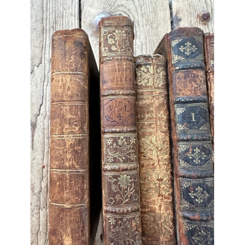 336 - 1726 Works in Verse & Prose Joseph Addison esq. Three Volumes & Two Otrhers.