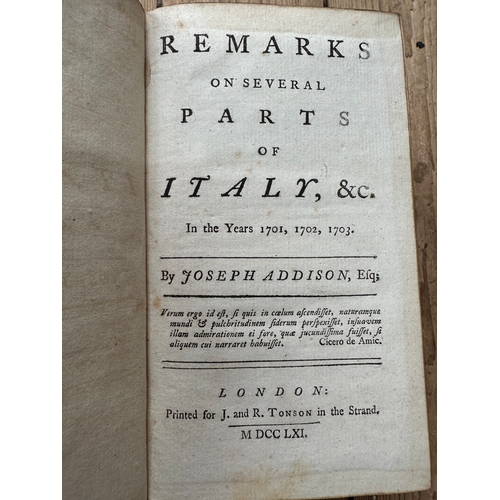 336 - 1726 Works in Verse & Prose Joseph Addison esq. Three Volumes & Two Otrhers.