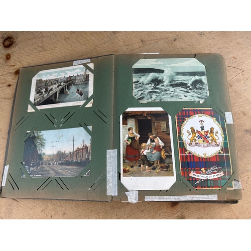 131 - Postcard Album Containing Antique & Later Postcards