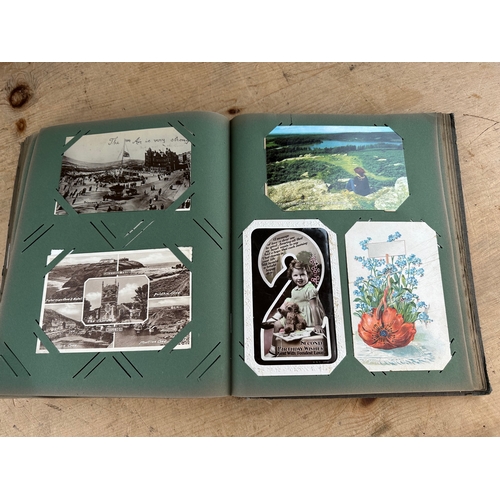 131 - Postcard Album Containing Antique & Later Postcards