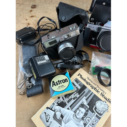 305 - Two Vintage Cameras & Accessories, Praktica MTL-5