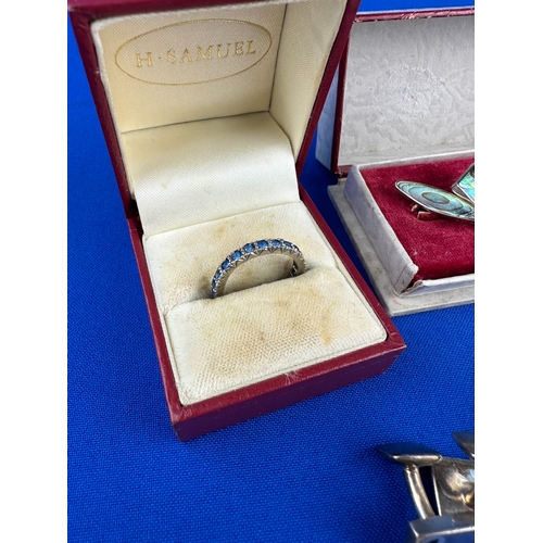 29 - Silver Cufflinks, Ring & Brooches Etc.