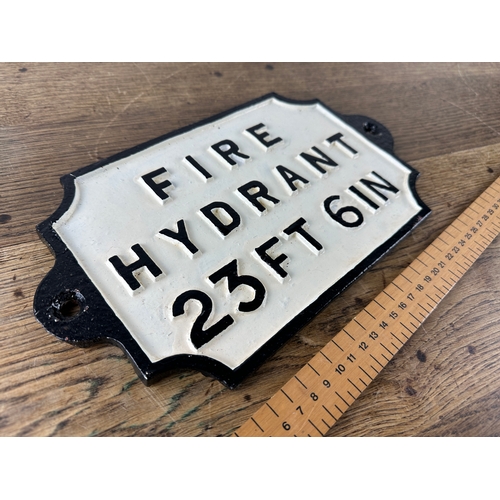 200 - Cast Iron Fire Hydrant Sign Restored