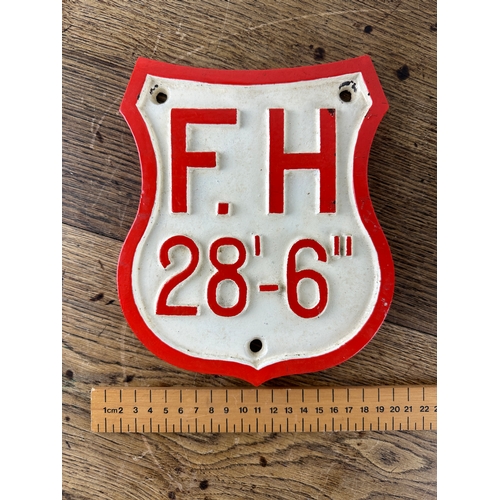 204 - Cast Iron Fire Hydrant Sign Restored