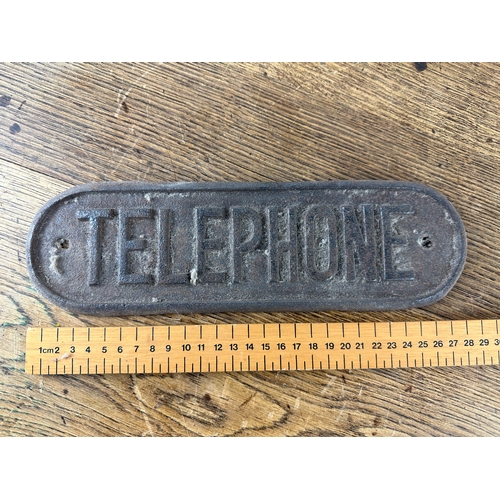 207 - Telephone Cast Iron Sign