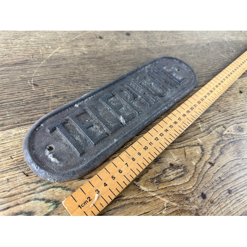 207 - Telephone Cast Iron Sign