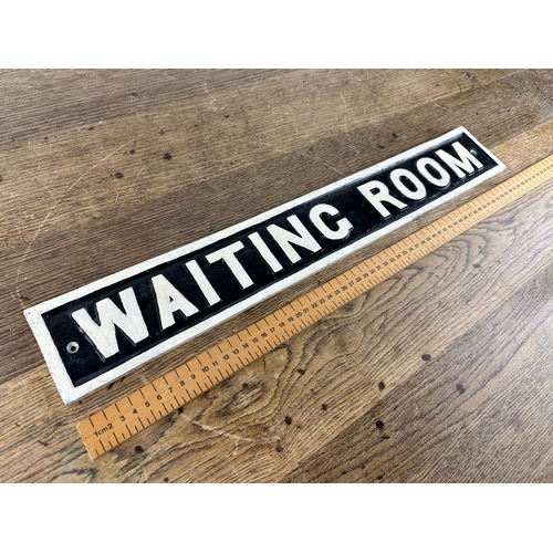 213 - Waiting Room Cast Aluminium Sign