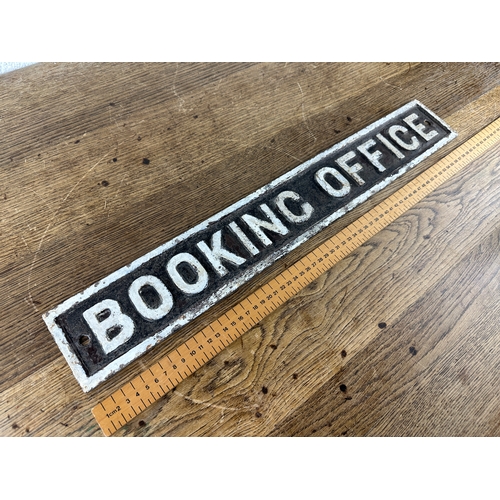 214 - Booking Office Cast Iron Sign