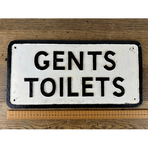 216 - Gents Toilets Cast Aluminium Sign