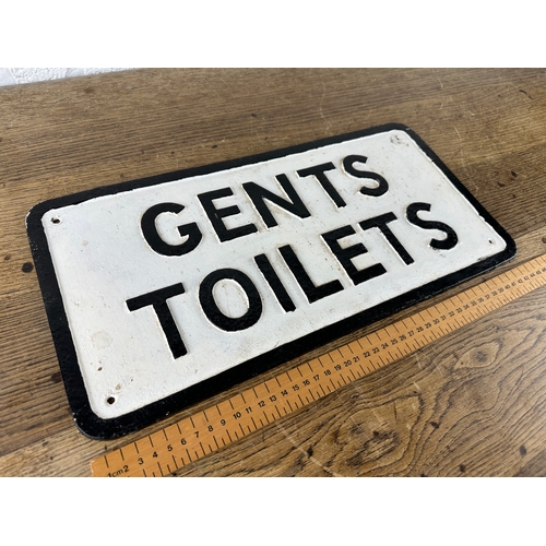 216 - Gents Toilets Cast Aluminium Sign