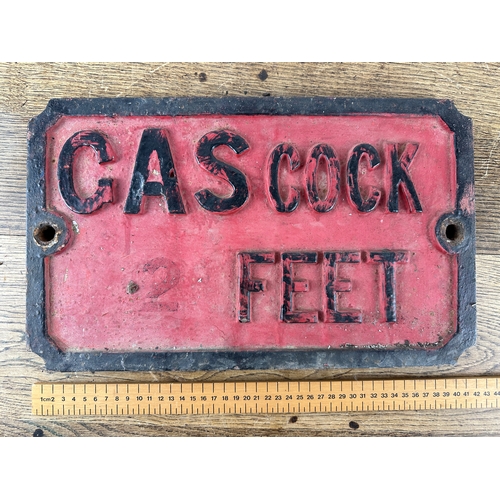 219 - Gas Cock Cast Iron Sign