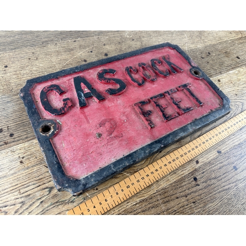 219 - Gas Cock Cast Iron Sign